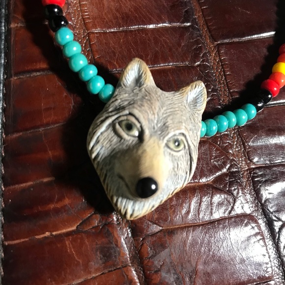 Native American Wolf necklace. - Picture 2 of 3